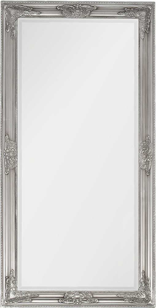 Barock Spiegel QUEEN silber 132x72cm Wandspiegel pompös Holzrahmen Bild 1