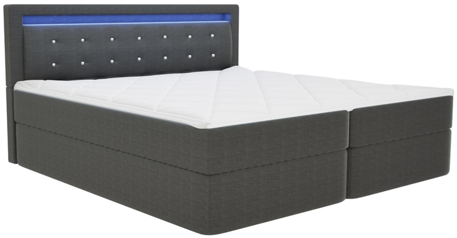 HOME DELUXE Boxspringbett ZENOVA inkl. Matratze und Topper 180 x 200 cm - Farbauswahl Bild 1