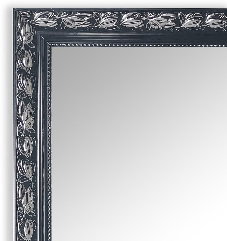 Tanja Rahmenspiegel Schwarz-Silber - 55 x 70cm Bild 1