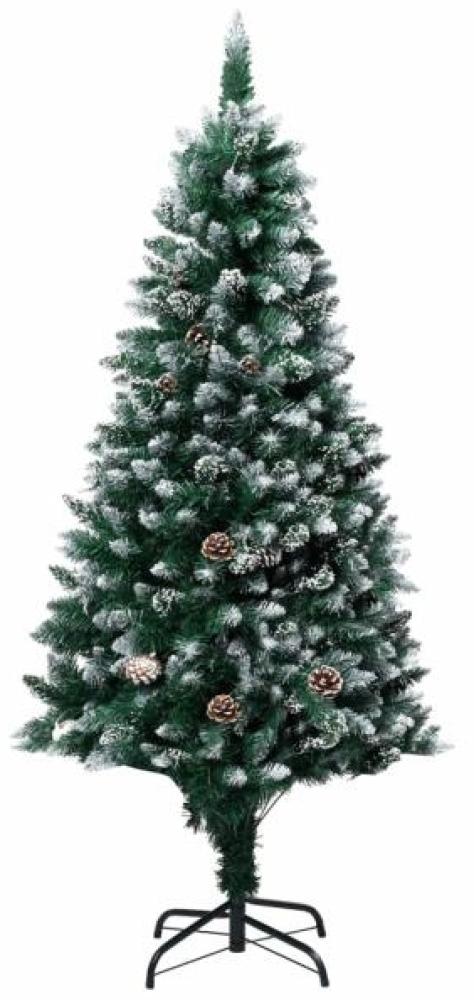 vidaXL Künstlicher Weihnachtsbaum mit Zapfen und Schnee 180 cm Bild 1