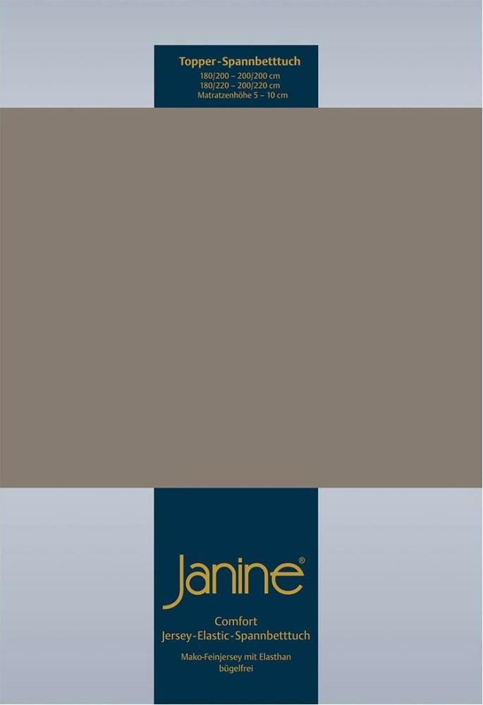 Janine Topper Spannbetttuch TOPPER Elastic-Jersey taupe 5001-57 100x200 Bild 1