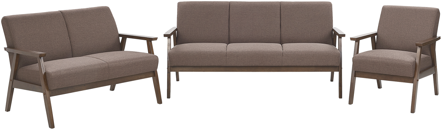 Sofa Set Polsterbezug braun 6-Sitzer ASNES Bild 1