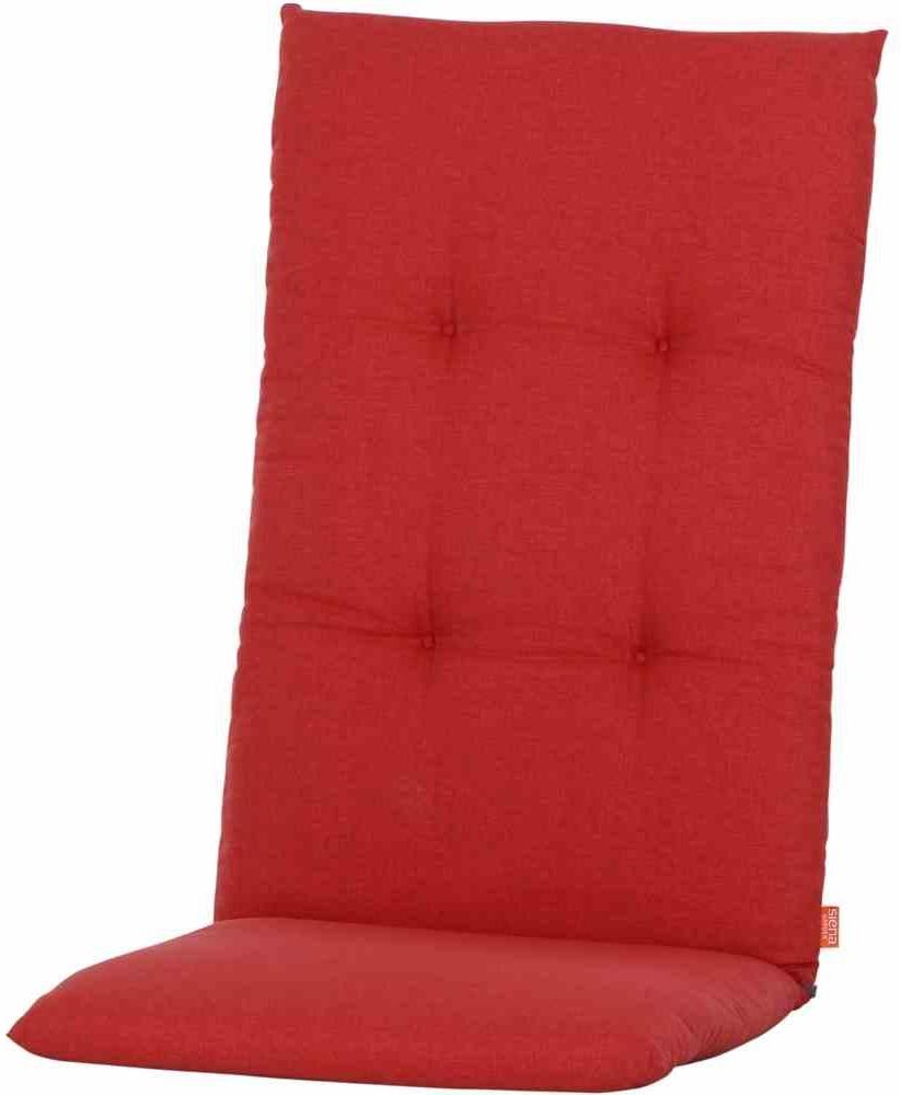 SIENA GARDEN MIRACH Sesselauflage 120 cm Dessin Uni rot, 100% Baumwolle Bild 1
