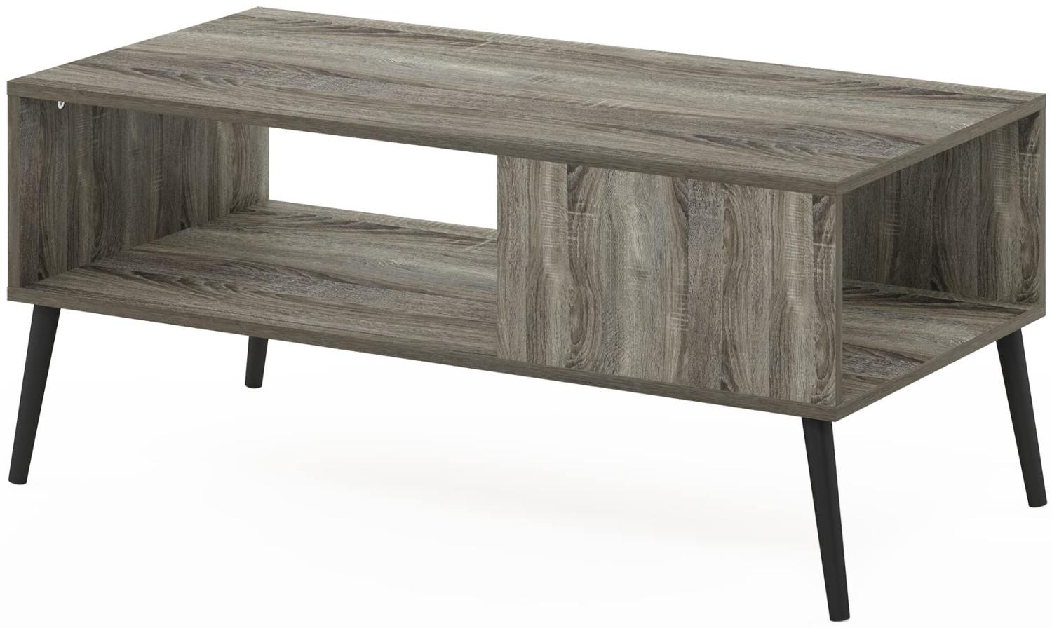 Furinno Mid Century Style Coffee Table with Wood Legs, Engineered, French Oak, 50. 01 (D) x 100 (W) x 45. 01 (H) cm Bild 1