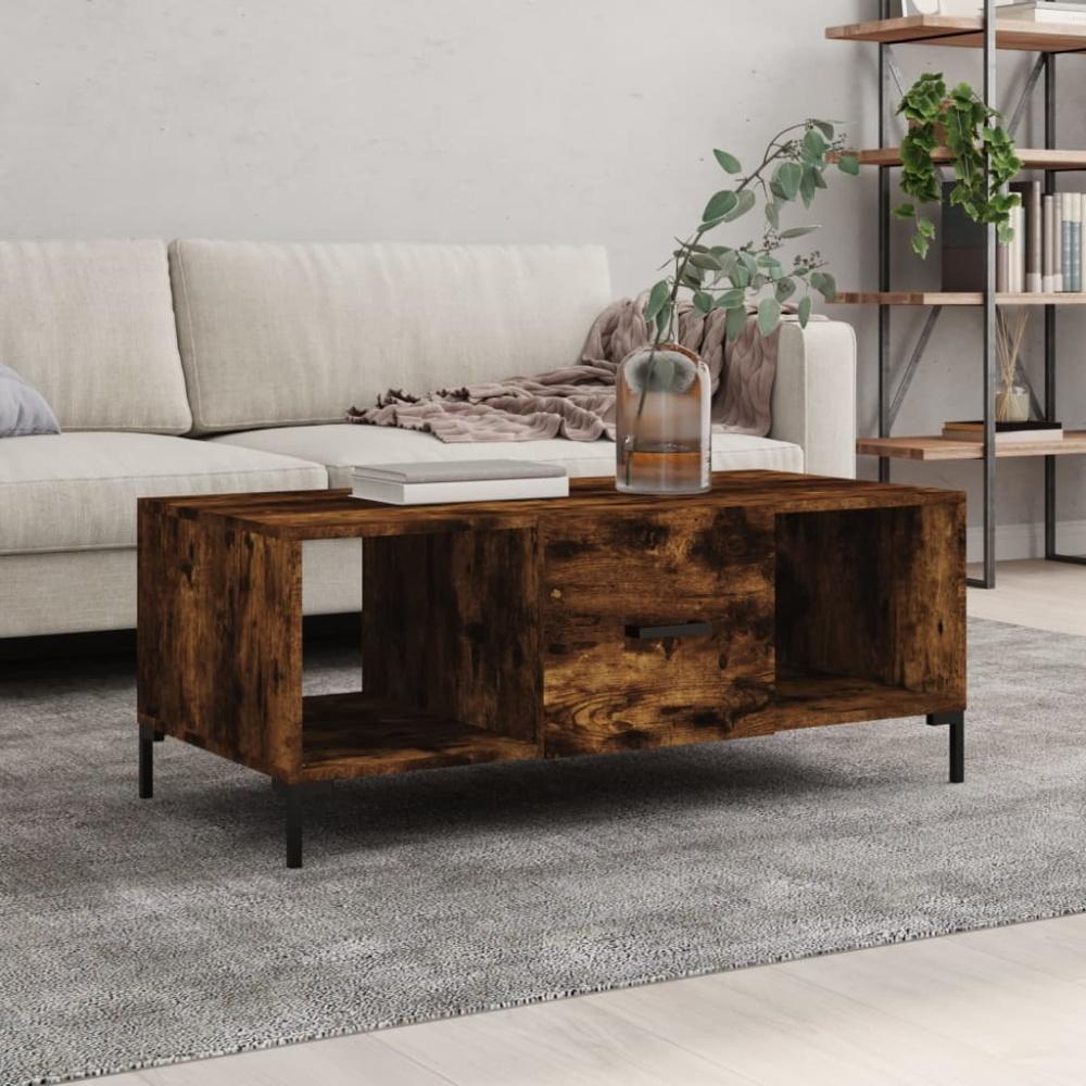 vidaXL Couchtisch Räuchereiche 102x50x40 cm Holzwerkstoff Bild 1