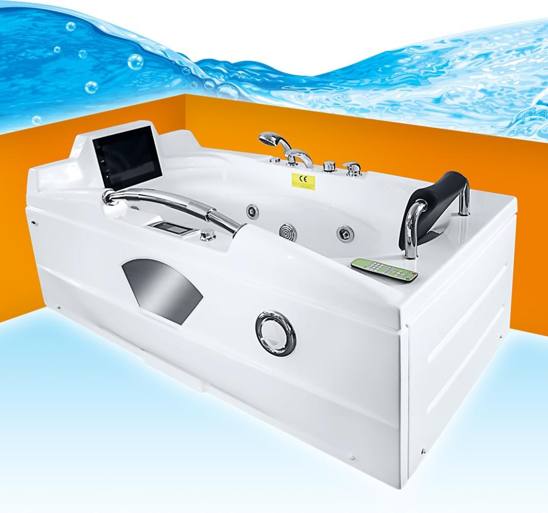 Whirlpool Vollausstattung Pool Badewanne Wanne mit TV T42R-SC 92x171cm aktive Schlauchreinigung Bild 1