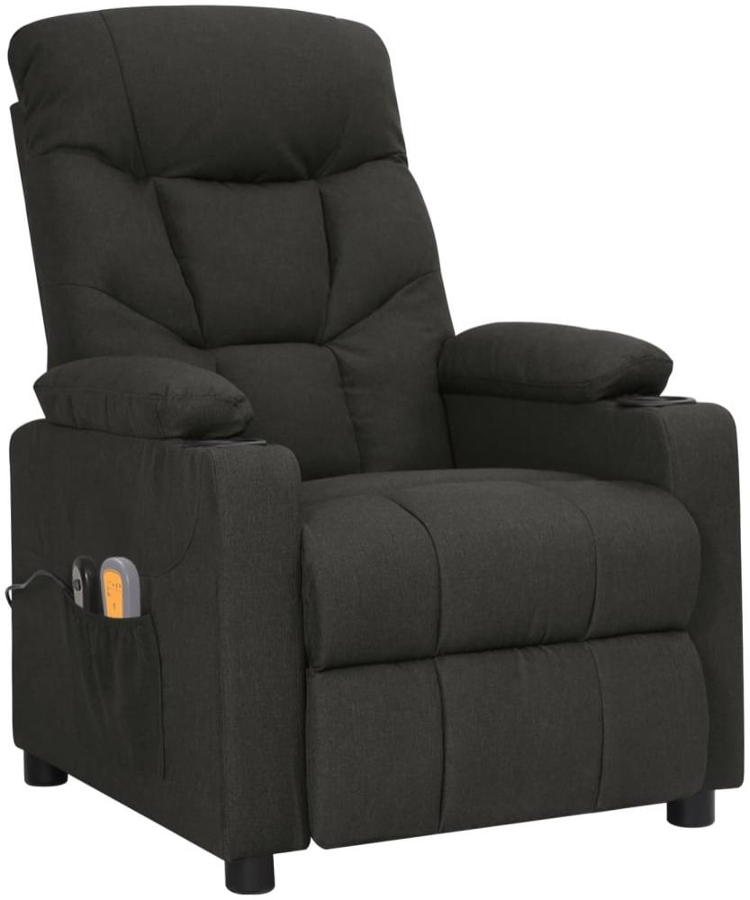 vidaXL Elektrischer Massagesessel Schwarz Stoff Bild 1