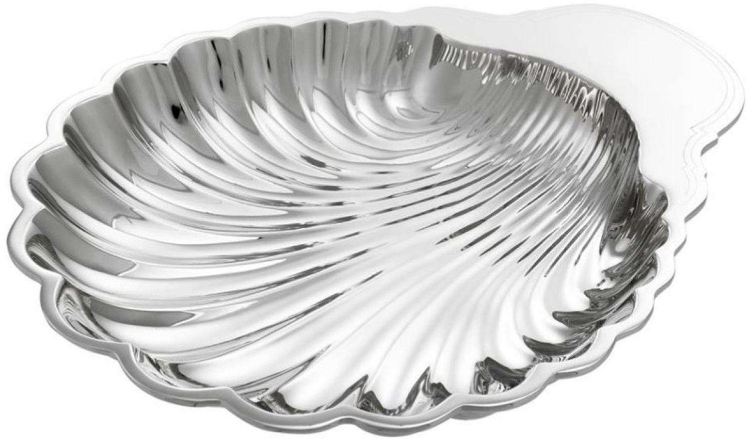 Casa Padrino Luxus Muschel Serviertablett Silber - Designer Tablett Bild 1