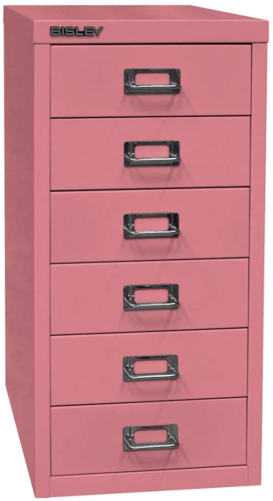 BISLEY MultiDrawer, 29er Serie, DIN A4, 6 Schubladen, Metall, 601 Pink, 38 x 27. 9 x 59 cm Bild 1