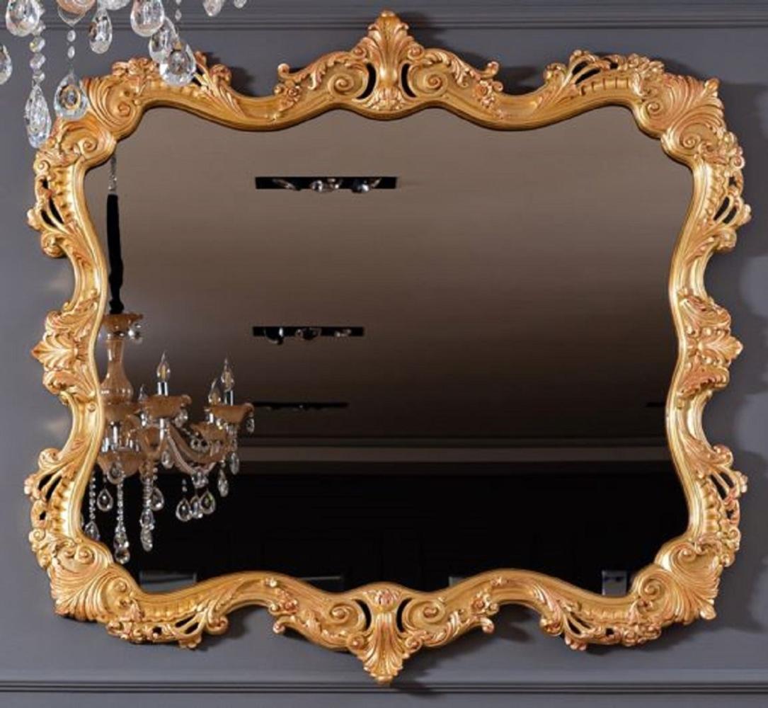 Casa Padrino Luxus Barock Spiegel Gold - Prunkvoller Massivholz Wandspiegel im Barockstil - Handgefertigte Barock Möbel Bild 1