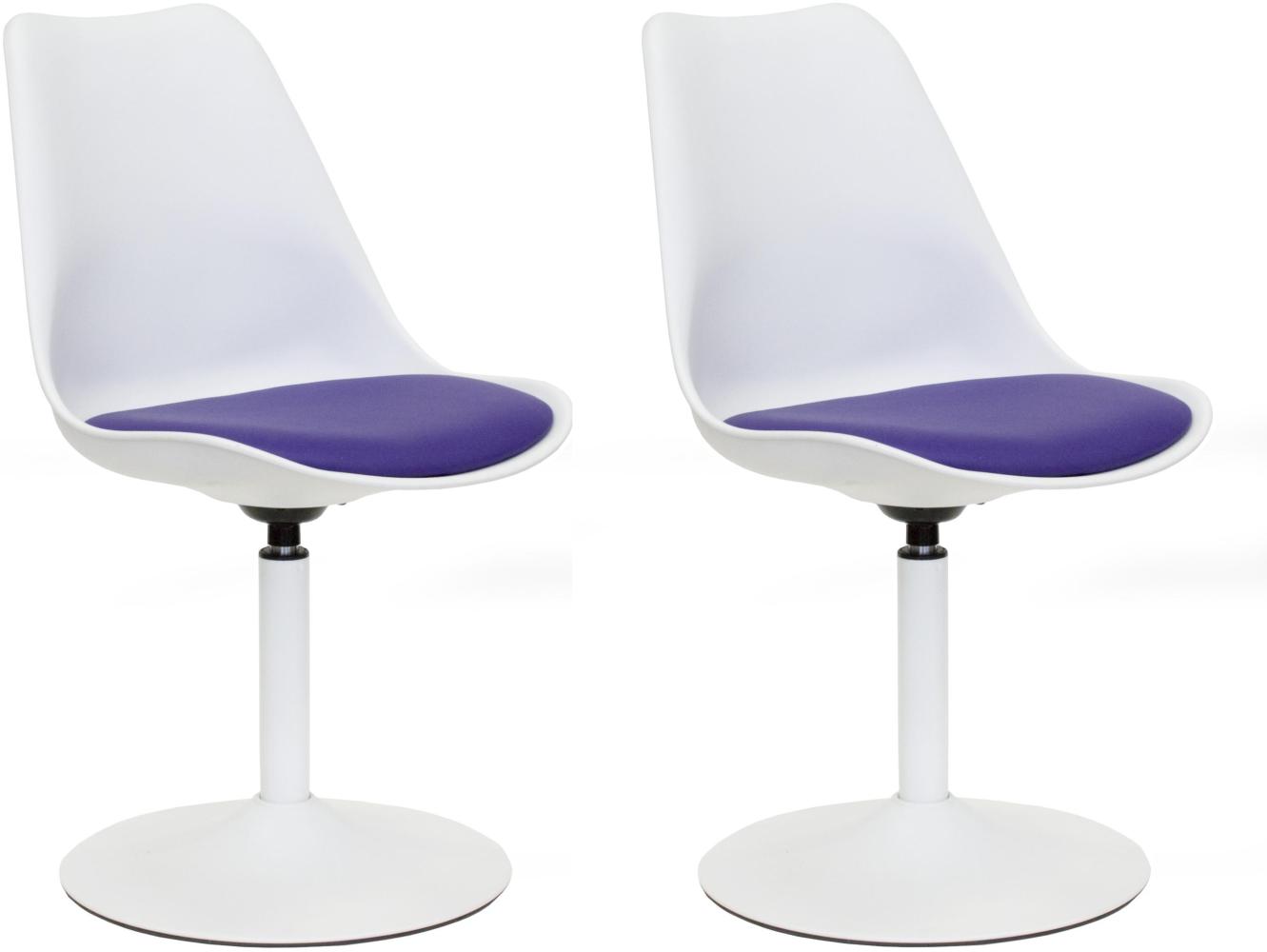 2er-Set 'Ravenna' Stuhl, weiß/violett Bild 1