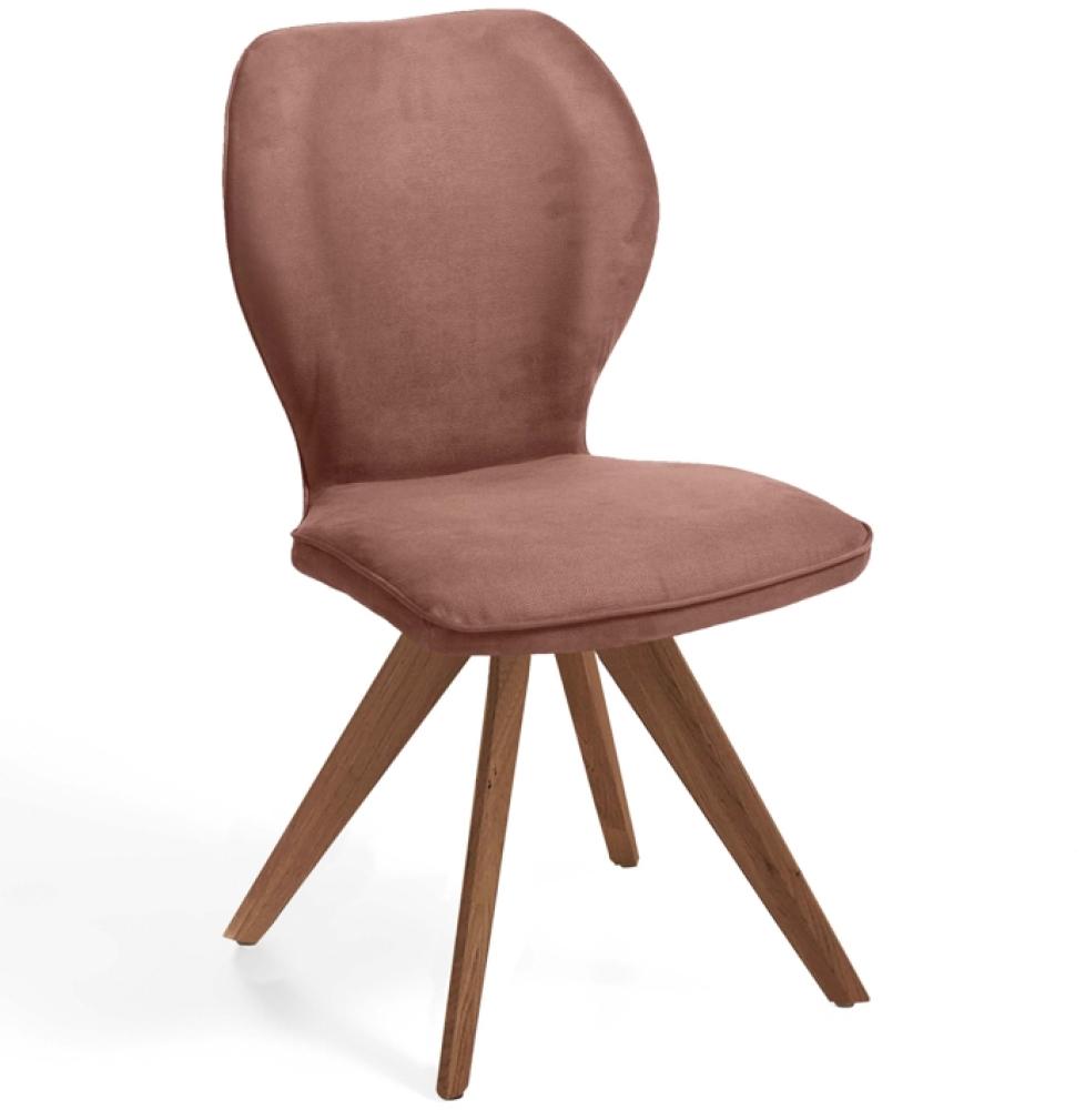 Niehoff Sitzmöbel Colorado Trend-Line Design-Stuhl Wild-Nussbaum/Polyester - 180° drehbar Nirvana braun Bild 1