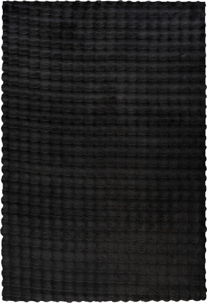 Hochflorteppich Hema 100 Schwarz 80 x 150 cm Bild 1