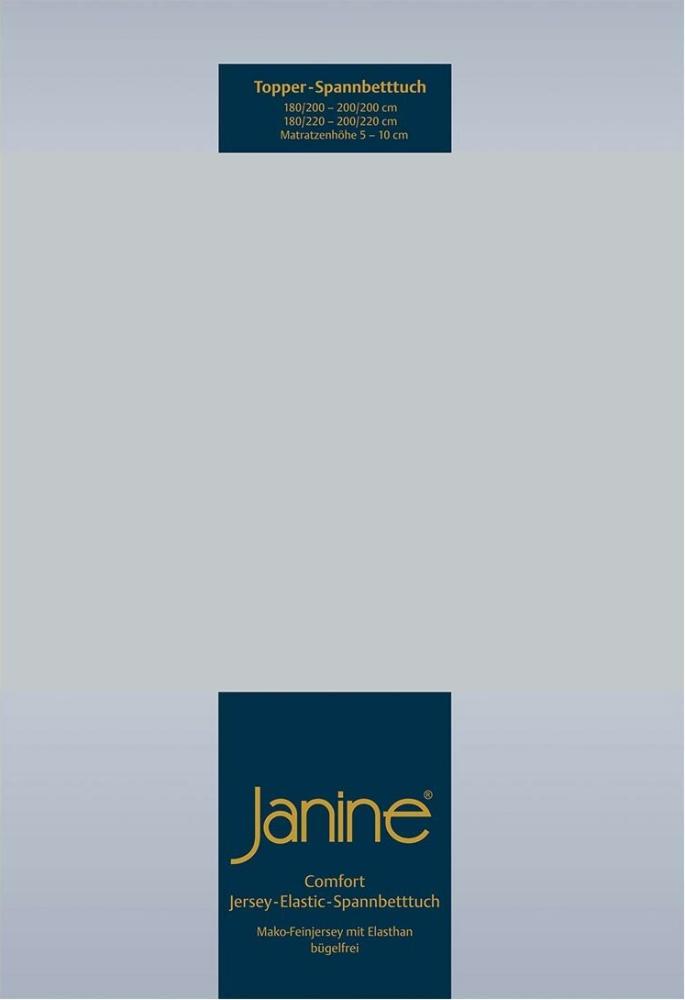 Janine Topper Spannbetttuch TOPPER Elastic-Jersey silber 5001-18 100x200 Bild 1