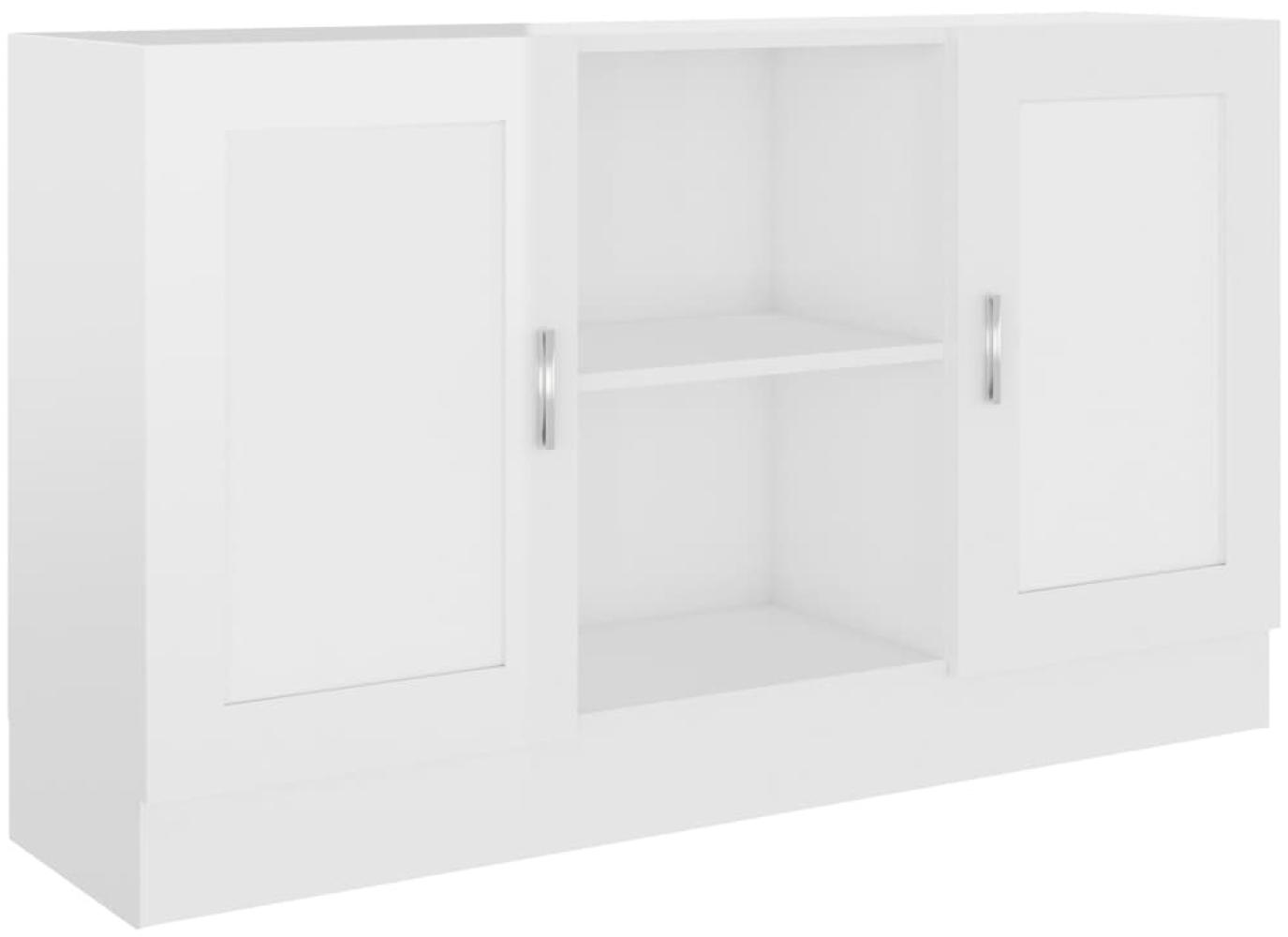 vidaXL Sideboard Hochglanz-Weiß 120x30,5x70 cm Spanplatte Bild 1