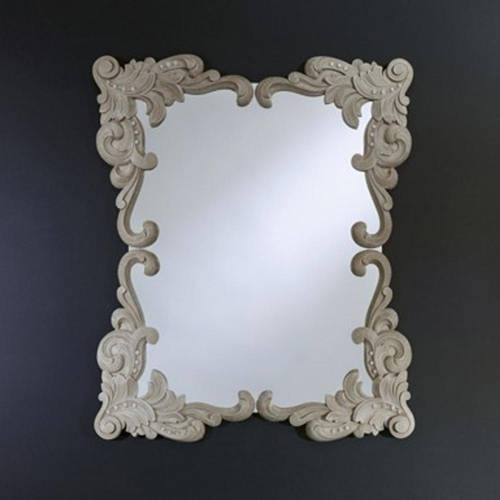 Casa Padrino Barock Wandspiegel Antik Stil Creme 92 x 110 cm - Barocker Spiegel Antikweiß Bild 1