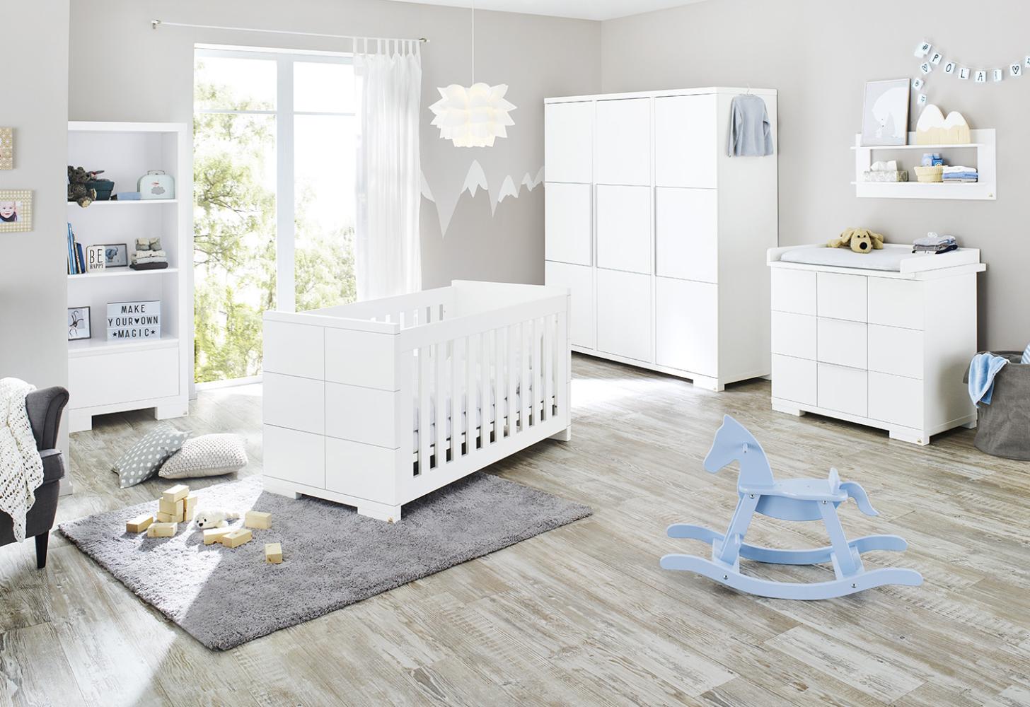 Pinolino 'Polar' 3-tlg. Babyzimmer-Set weiß, 3-türig Bild 1