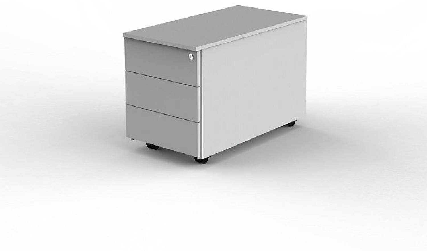 Rollcontainer Modus, 42x80x54 cm, abschließbar, Lichtgrau Bild 1