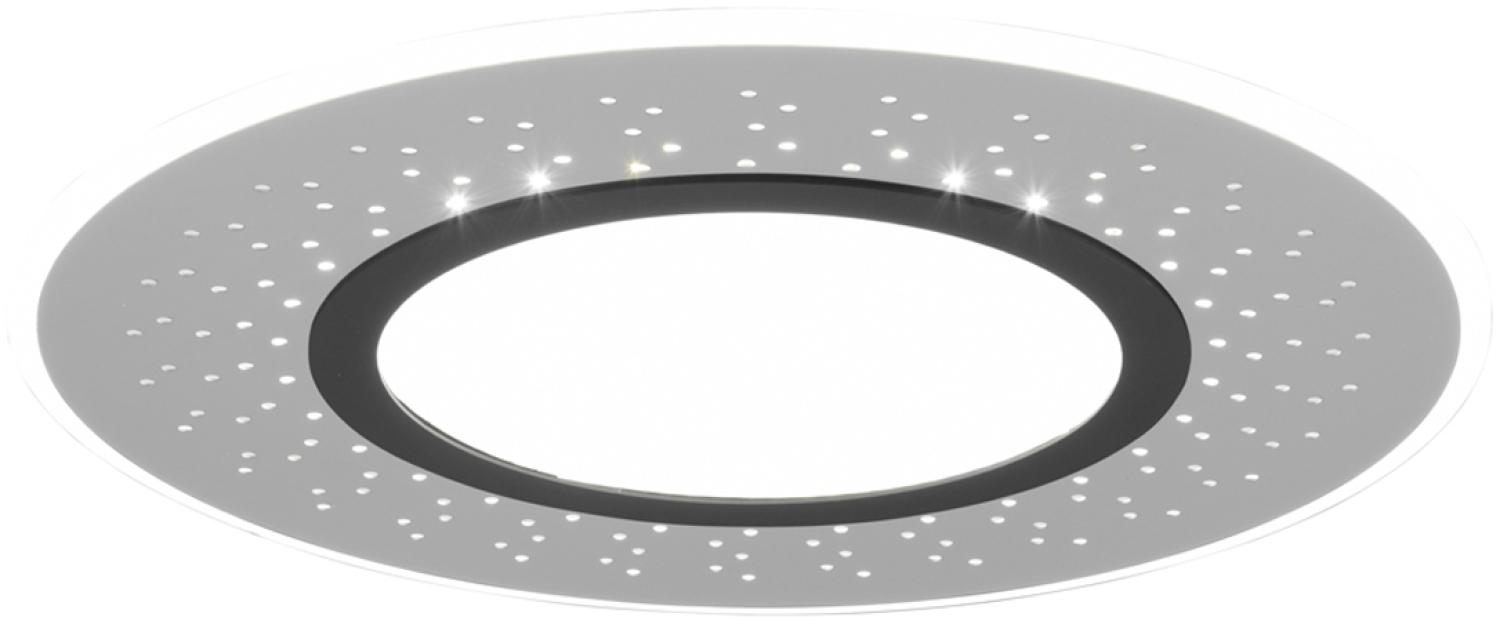 Flache LED Deckenleuchte VERUS mit Fernbedienung, Ø 49cm, Silber Bild 1