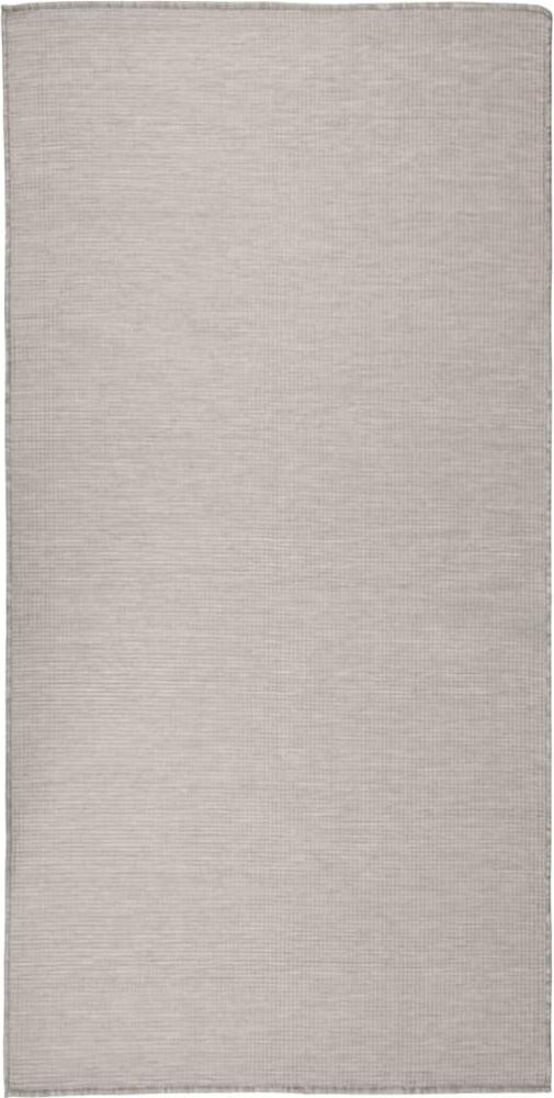 vidaXL Outdoor-Teppich Flachgewebe 100x200 cm Taupe Bild 1