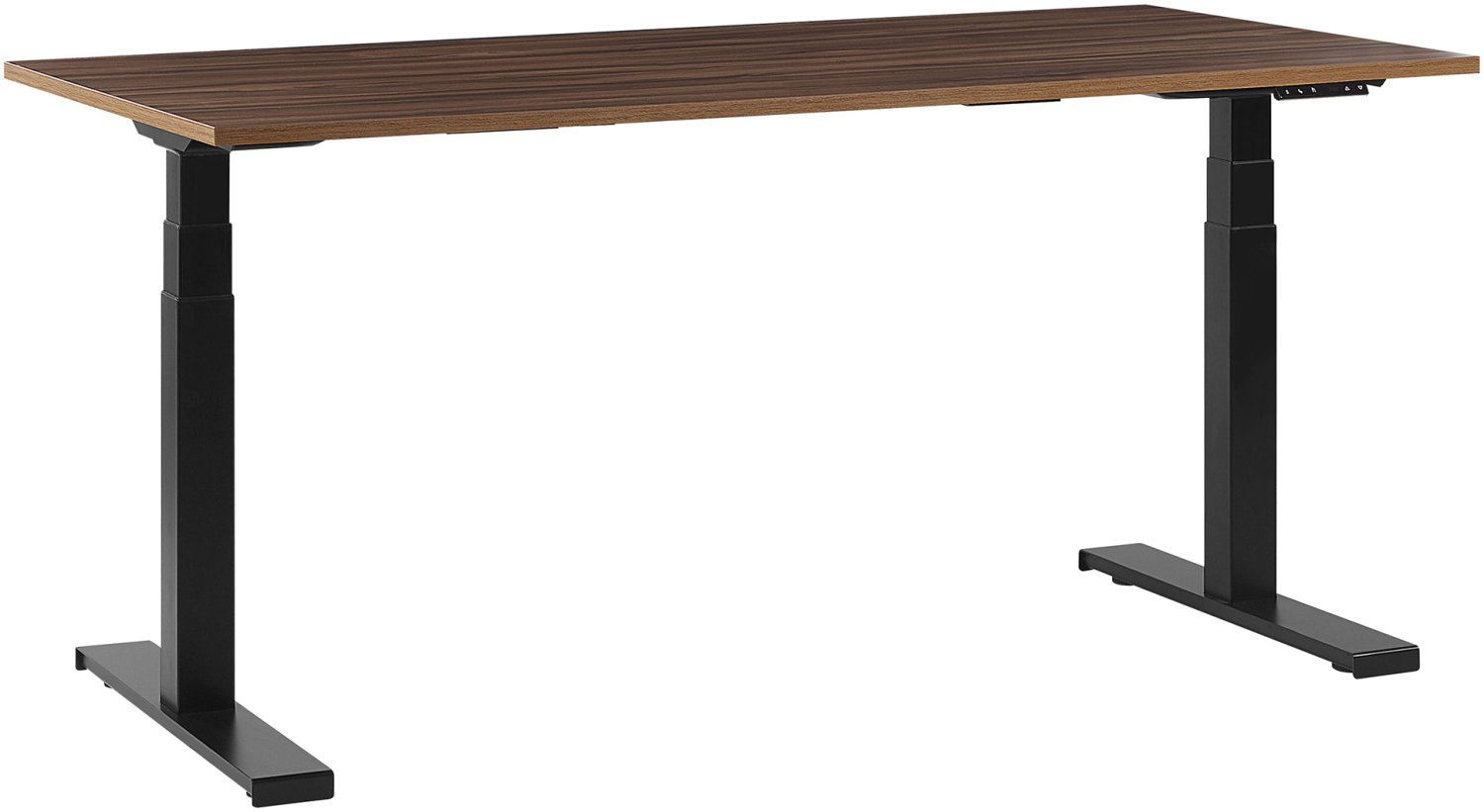 Schreibtisch elektrisch höhenverstellbar, Spanplatte Braun, 63-126 x 160 x 72 cm Bild 1