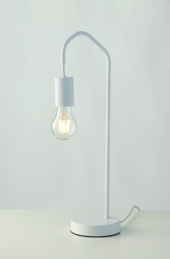 Außergewöhnliche Tischlampe HABITAT weiß - minimalistische Designerlampe Bild 1
