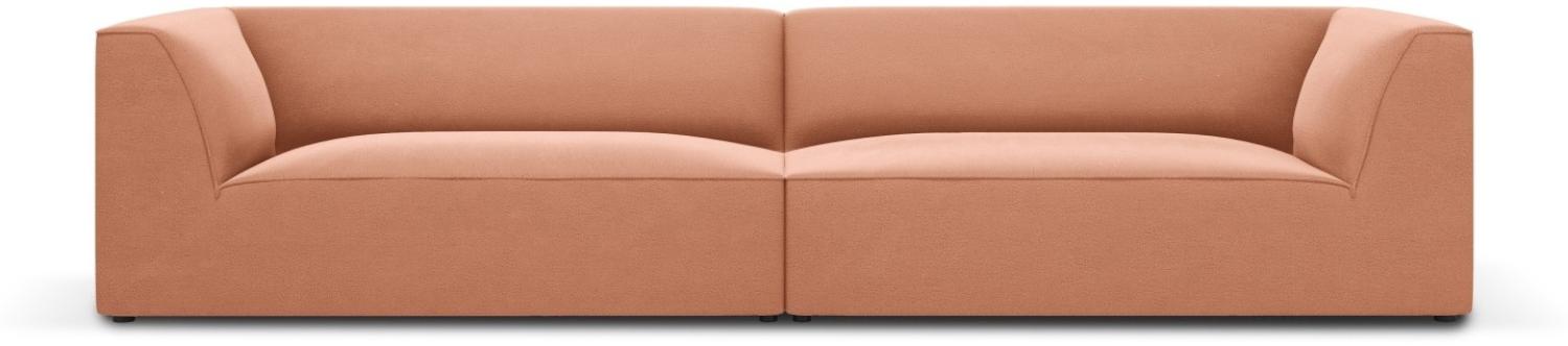 Micadoni 4-Sitzer Samtstoff Sofa Ruby | Bezug Pink | Beinfarbe Black Plastic Bild 1