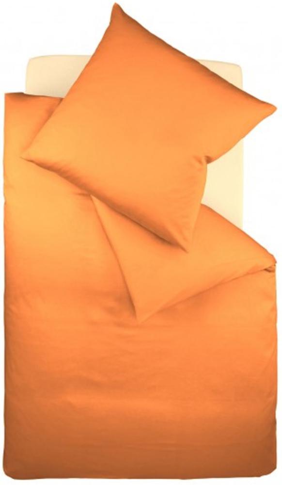 Fleuresse Interlock-Jersey-Bettwäsche colours orange 2044 Größe: 155 x 200 cm Bild 1
