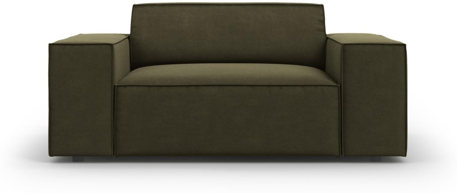 Micadoni Samtstoff Sessel Jodie | Bezug Green | Beinfarbe Black Plastic Bild 1