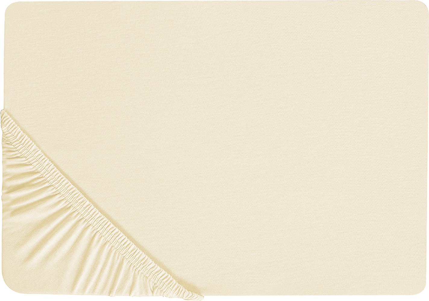 Spannbettlaken Baumwolle beige 140 x 200 cm JANBU Bild 1