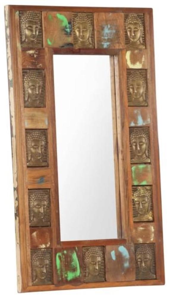 vidaXL Spiegel mit Buddha-Verzierung 50x80 cm Recyceltes Massivholz Bild 1