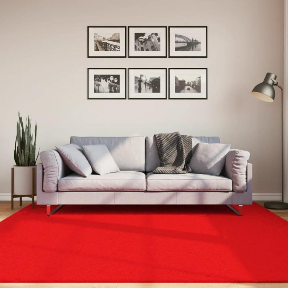 Teppich OVIEDO Kurzflor Rot 200x200 cm Bild 1