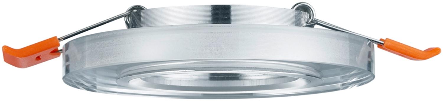 Runder Deckeneinbaustrahler PIRIN in Silber Chrom mit Kristallglas Ø 9cm Bild 1