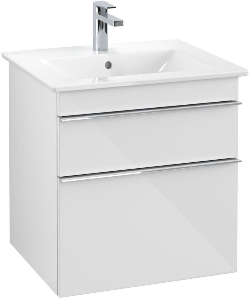Villeroy & Boch VENTICELLO Waschtischunterschrank 55 cm breit, Weiß, Griff Chrom Bild 1