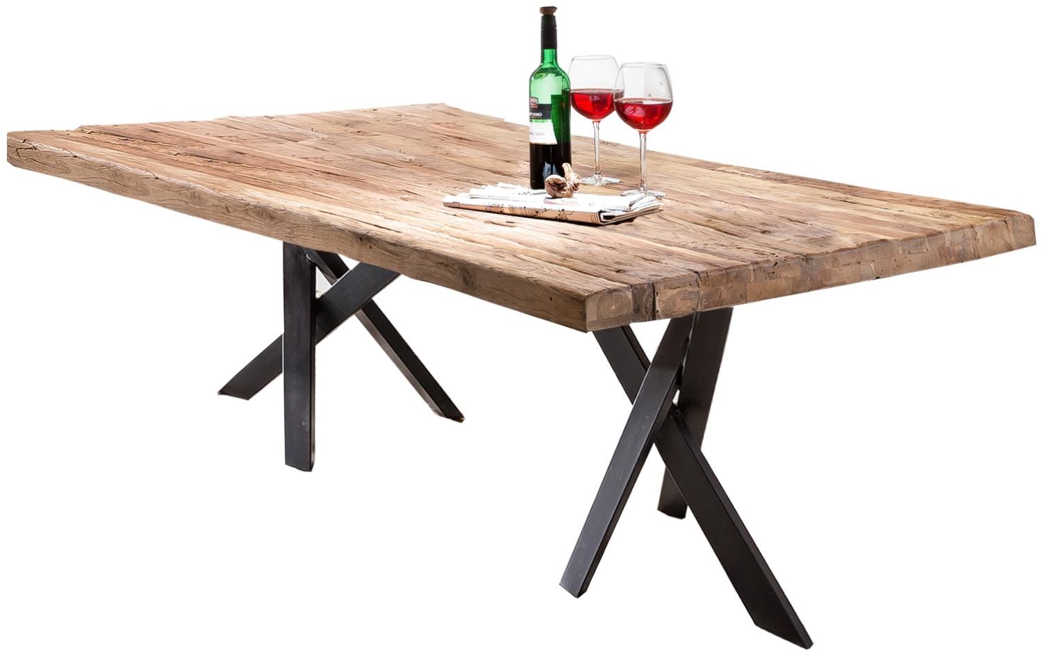Tisch Tables & Co. Teak und Metall 220 x 100 x 74 cm Schwarz Bild 1