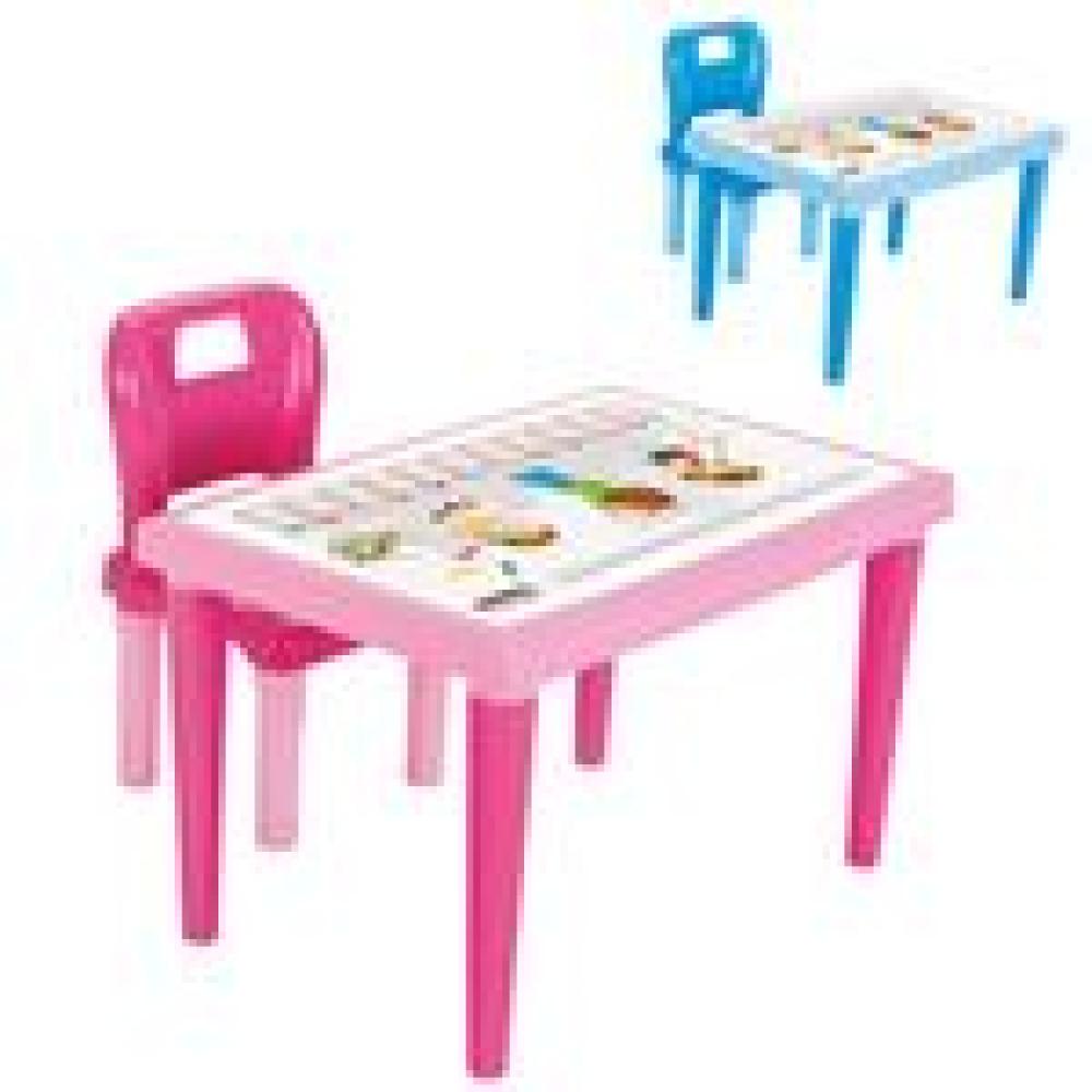 Pilsan Kindertisch Stuhl 03516 Kindersitzgruppe Kunststoff max. 50 kg ab 3 Jahre rosa Bild 1