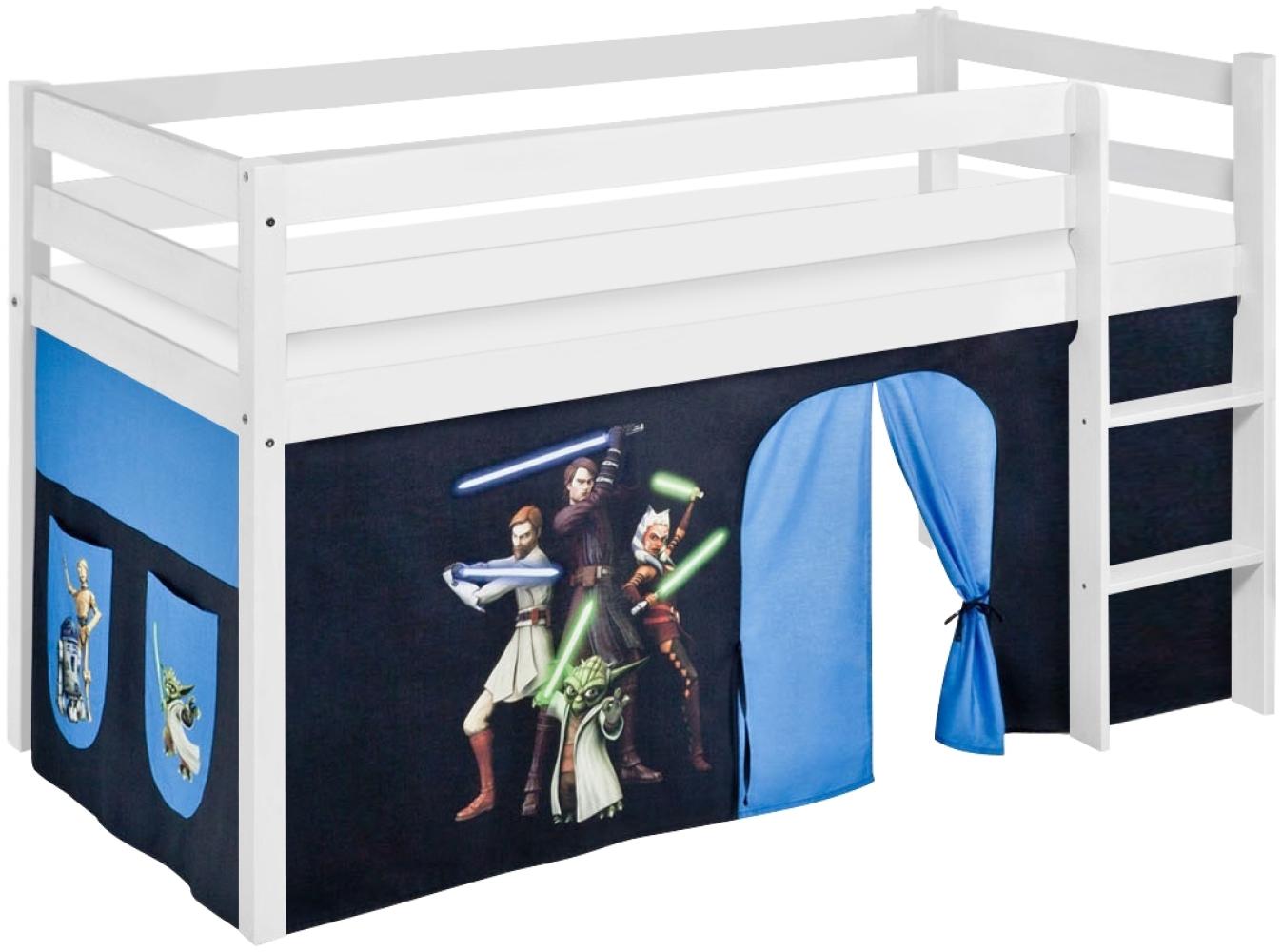 Lilokids 'Jelle' Spielbett 90 x 190 cm, Star Wars the Clone Wars, Kiefer massiv, mit Vorhang Bild 1