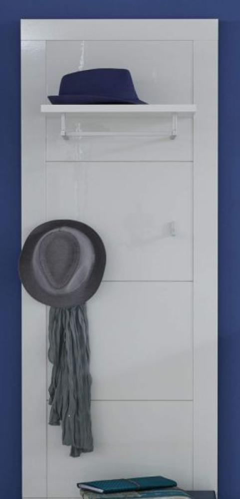 Wandgarderobe Garderobenpaneel Kito in Hochglanz weiß 53 x 155 cm Bild 1