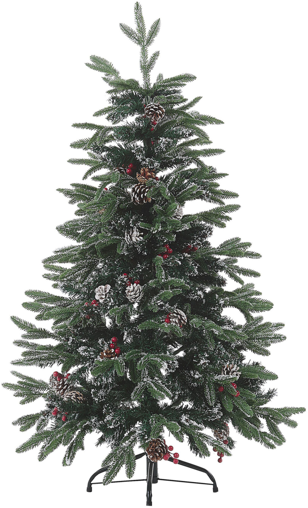 Künstlicher Weihnachtsbaum mit Schnee bestreut 120 cm grün DENALI Bild 1