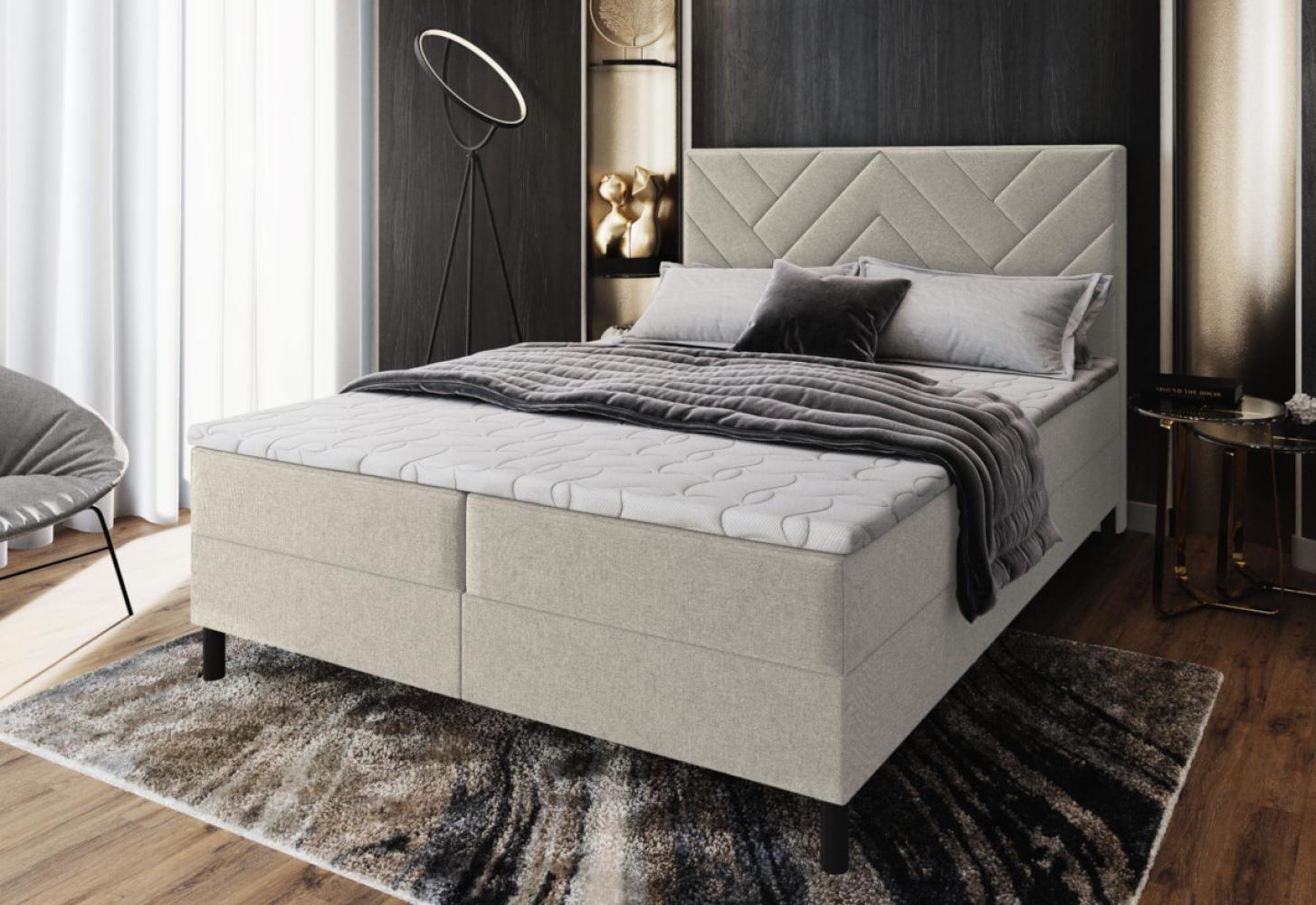 Polsterbett boxspring ROKOS + Topper, 140x200, malmo 05 Bild 1