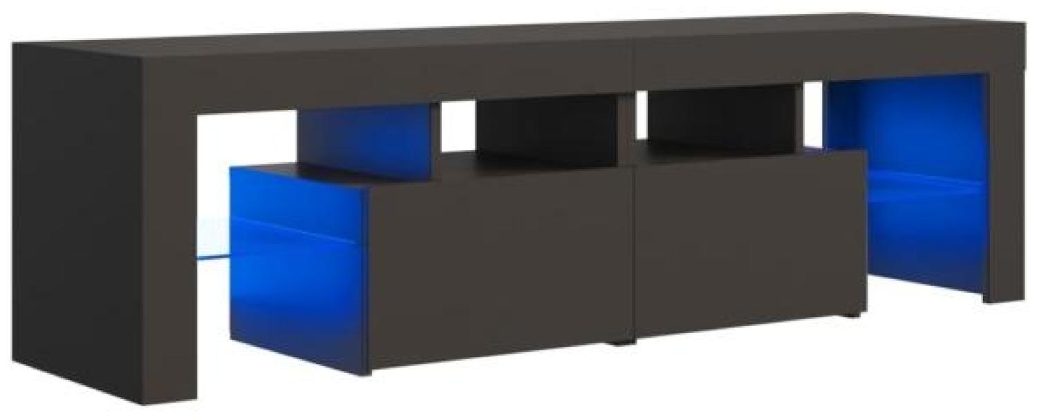 vidaXL TV-Schrank mit LED-Leuchten Grau 140x35x40 cm Bild 1