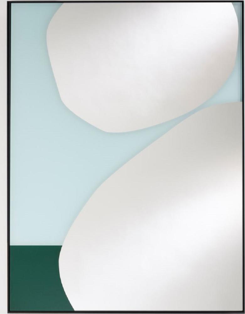 Casa Padrino Designer Wandspiegel Hellblau / Grün 81 x H. 107 cm - Wohnzimmer Spiegel - Garderoben Spiegel - Luxus Qualität Bild 1