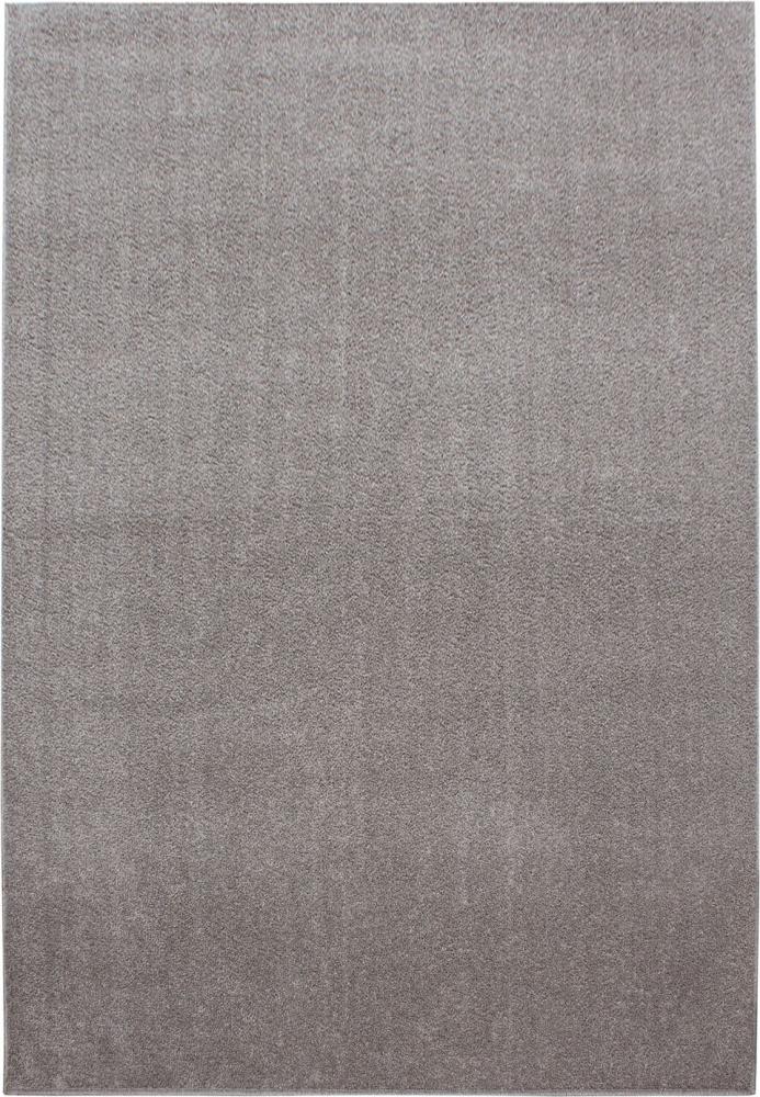 Kurzflor Teppich Alberto rechteckig - 140x200 cm - Beige Bild 1