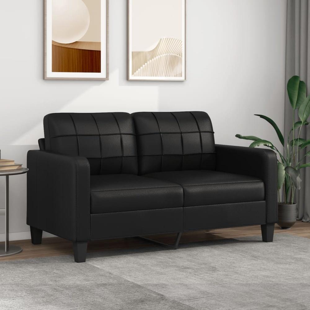 vidaXL 2-Sitzer-Sofa Schwarz 140 cm Kunstleder Bild 1