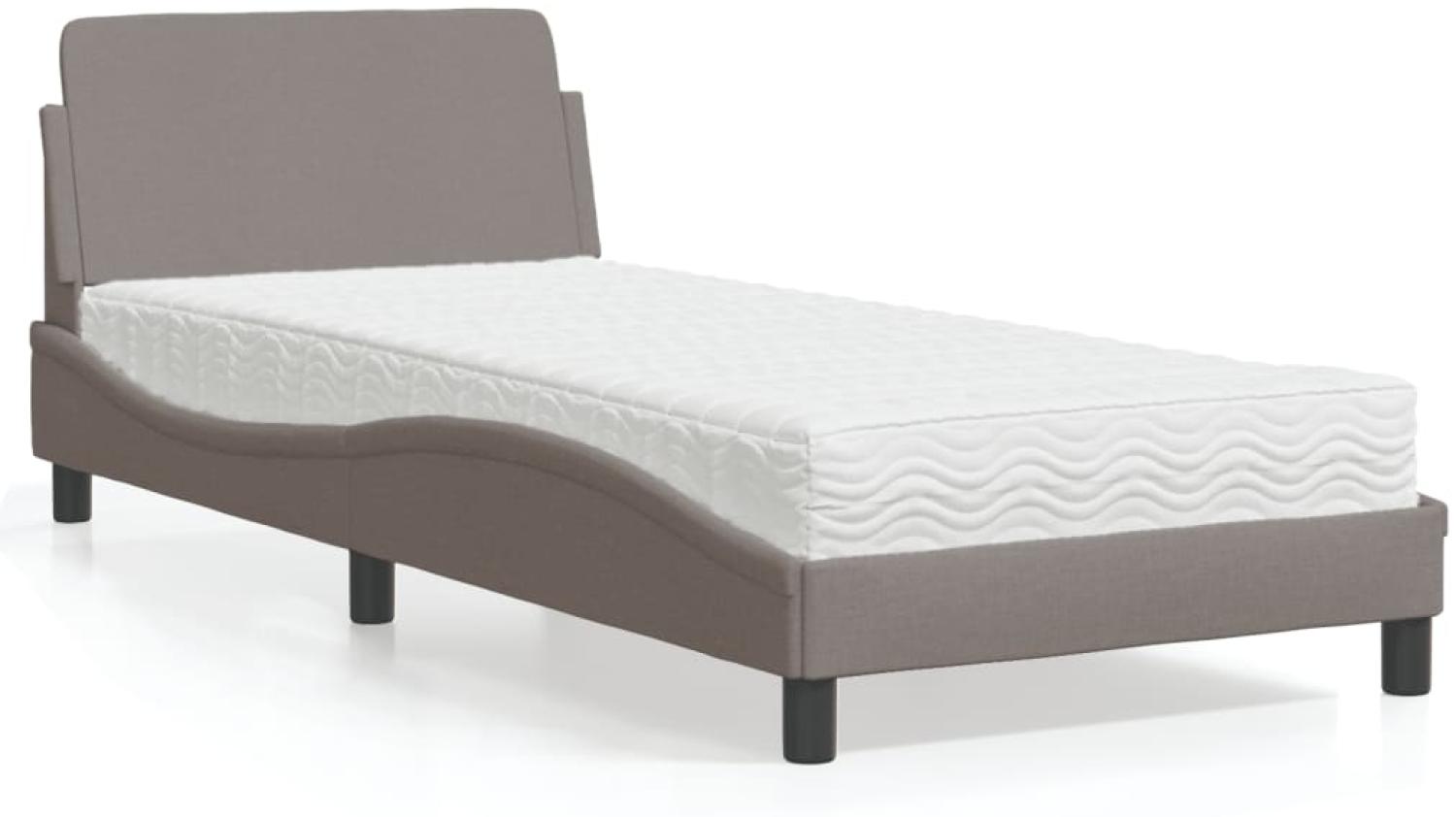 Bett mit Matratze Taupe 90x200 cm Stoff 3208328 Bild 1