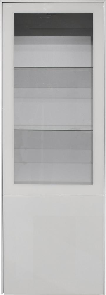 Mäusbacher Imola Standvitrine Holzwerkstoff/Glas 61x179x42 cm Kreidegrau matt lack/Glas Kreidegrau glanz Bild 1