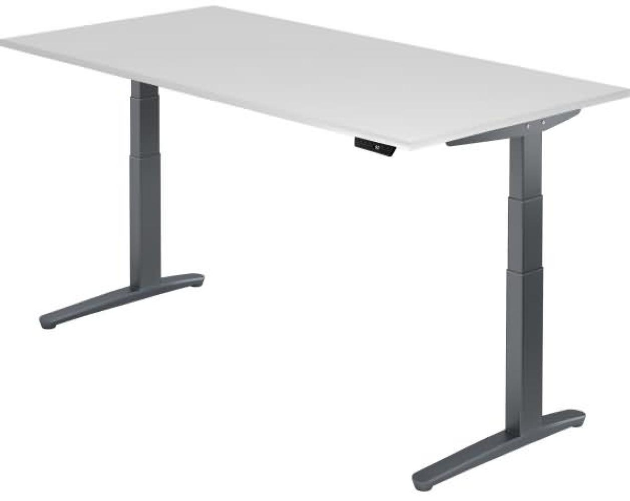 'XBHM2E' Sitz-Steh-Schreibtisch elektrisch 200x100cm Weiß Graphit Bild 1