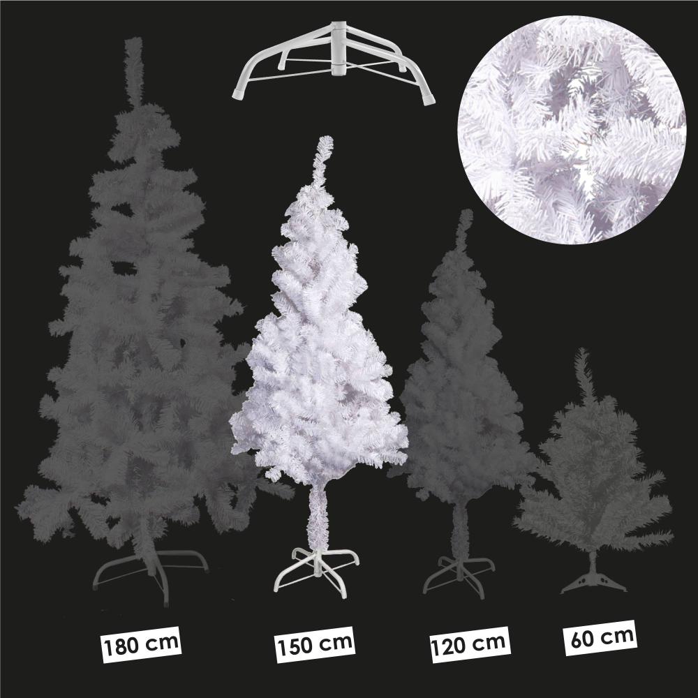 Künstlicher Weihnachtsbaum inkl. Ständer Tannenbaum Christbaum weiß 150cm Bild 1