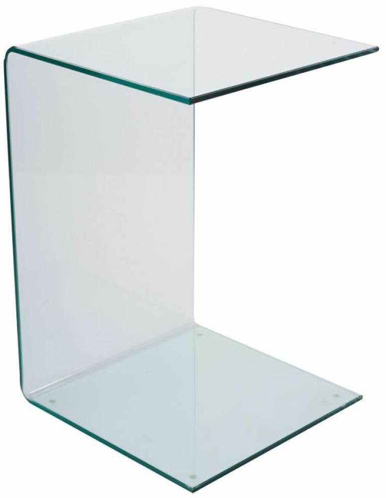 bhp Beistelltisch 10mm Klarglas, formgebogen Bild 1