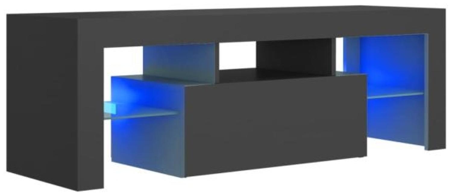 vidaXL TV-Schrank mit LED-Leuchten Grau 120x35x40 cm, Mit Beleuchtung [804348] Bild 1